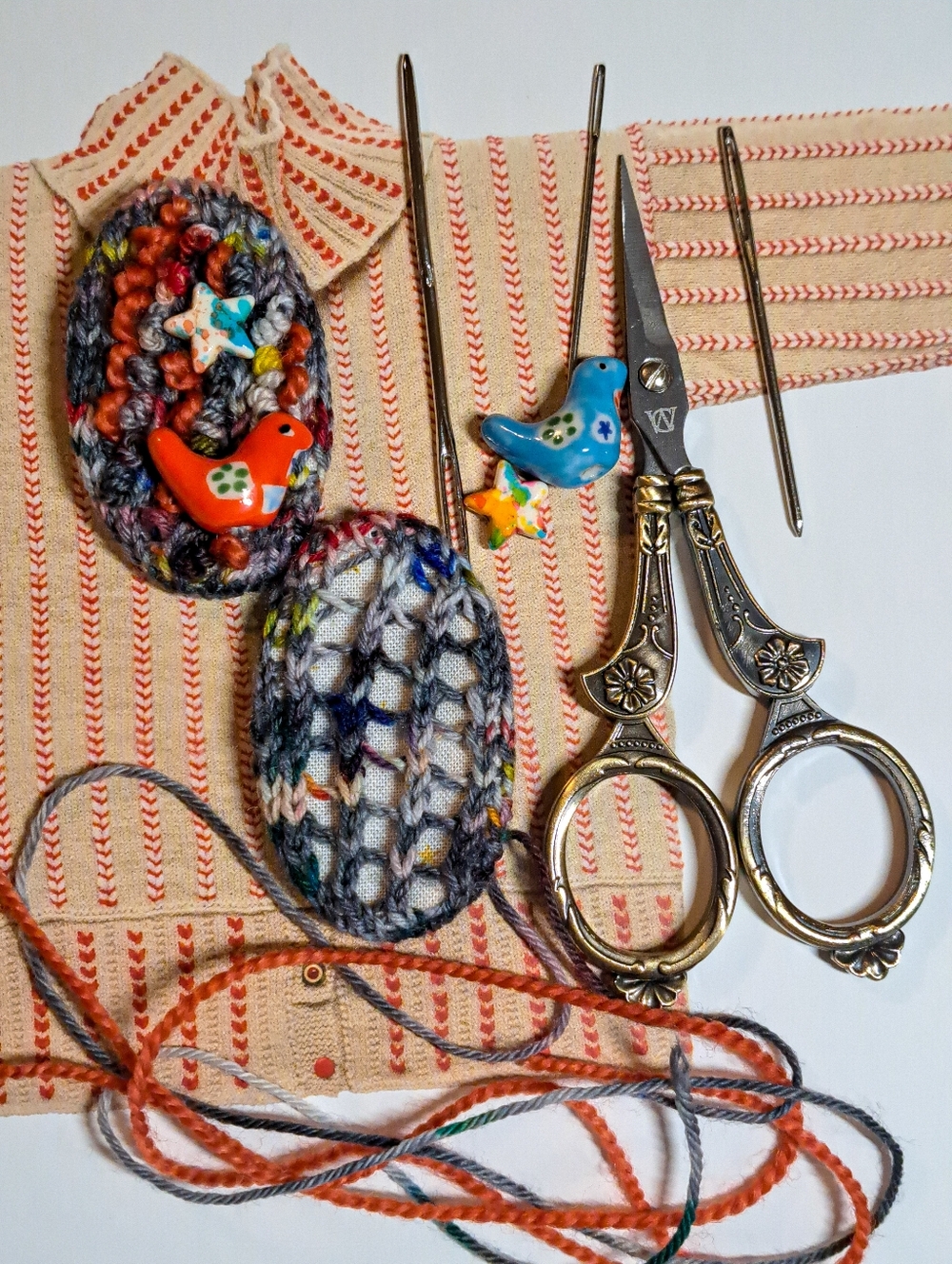 Unlisted Hand Knitted Earrings